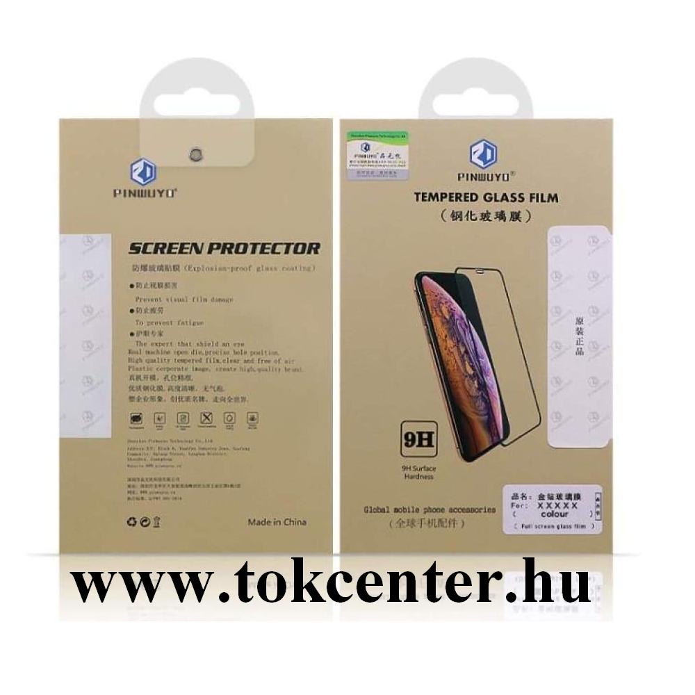 Honor 9X Lite PINWUYO képernyővédő üveg (3D, full cover, ujjlenyomatmentes, 0.33mm, 9H) FEKETE