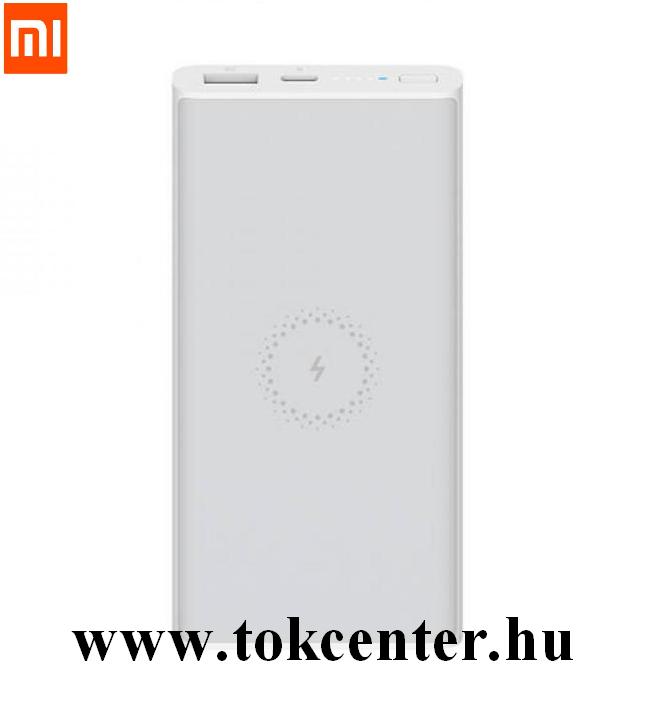 XIAOMI Mi PowerBank Essential vésztöltő USB + Type-C aljzat (10000 mAh, 5V / 2400mA, 18W, QI Wireless töltés) FEHÉR