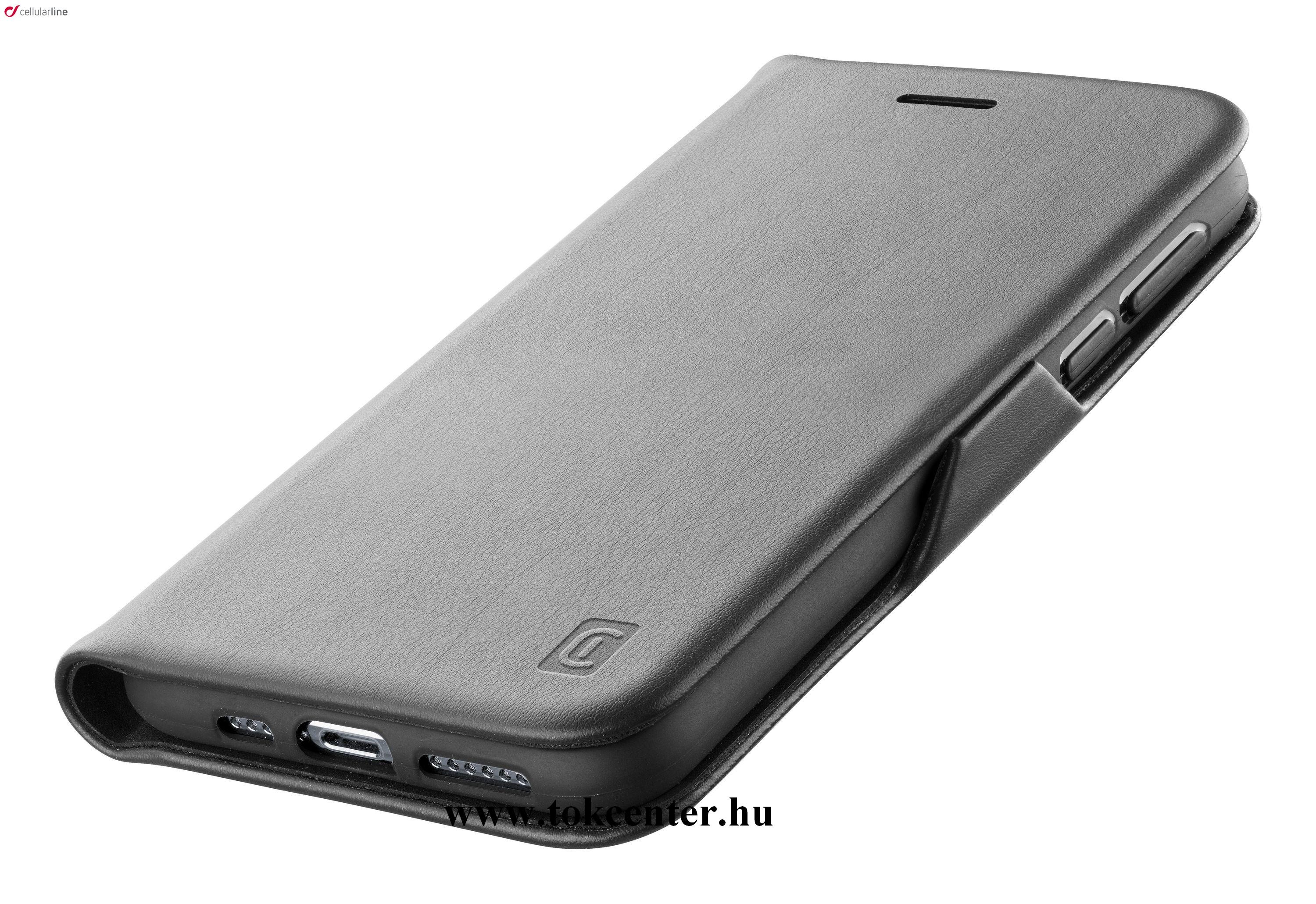 Xiaomi Mi 10T 5G / Xiaomi Mi 10T Pro 5G CELLULARLINE BOOK CLUTCH tok álló, bőr hatású (FLIP, oldalra nyíló, bankkártyatartó funkció) FEKETE