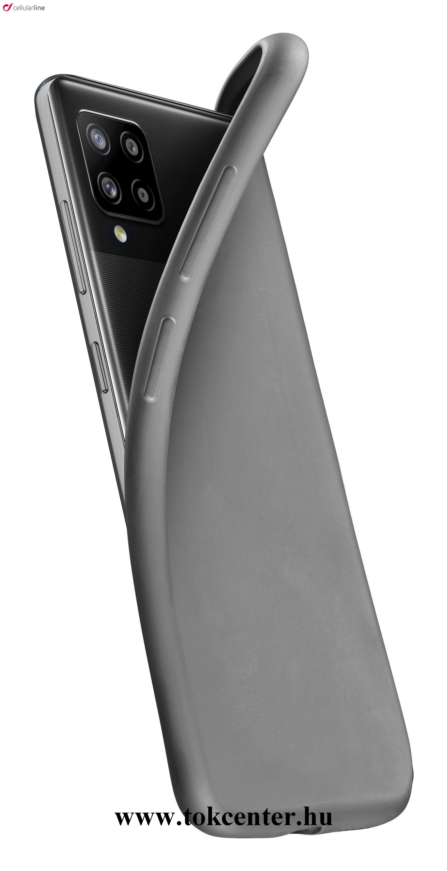 Samsung Galaxy A12 (SM-A125F) CELLULARLINE CHROMA szilikon telefonvédő (matt) FEKETE
