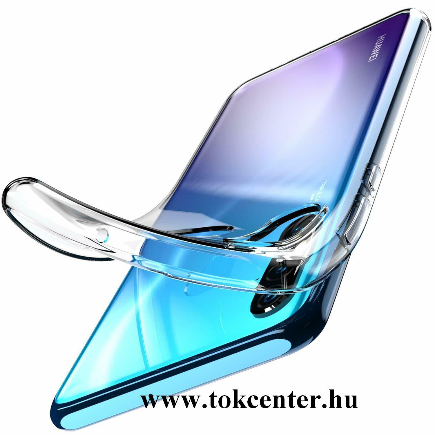 Huawei P30 Lite (Nova 4e) Szilikon telefonvédő (ultravékony, antibakteriális bevonat) ÁTLÁTSZÓ