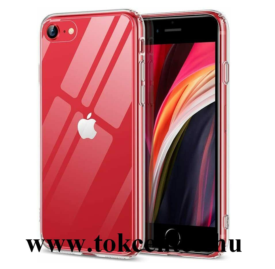 Apple iPhone 7 4.7 / iPhone 8 4.7 / iPhone SE (2020) Szilikon telefonvédő (ultravékony, antibakteriális bevonat) ÁTLÁTSZÓ
