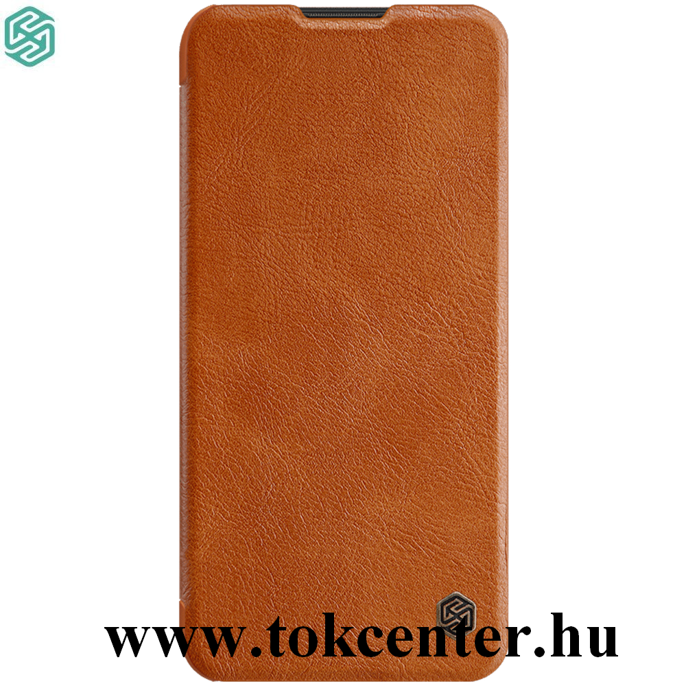 Samsung Galaxy M51 (SM-M515F) NILLKIN QIN tok álló, bőr hatású (FLIP, oldalra nyíló, bankkártya tartó) BARNA