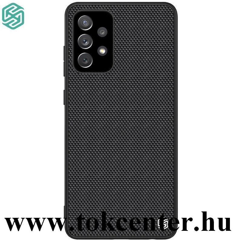Samsung Galaxy A72 4G (SM-A725F) /  Galaxy A72 5G (SM-A726F) NILLKIN TEXTURED műanyag telefonvédő (érdes felület, közepesen ütésálló, szilikon keret, 3D minta) FEKETE