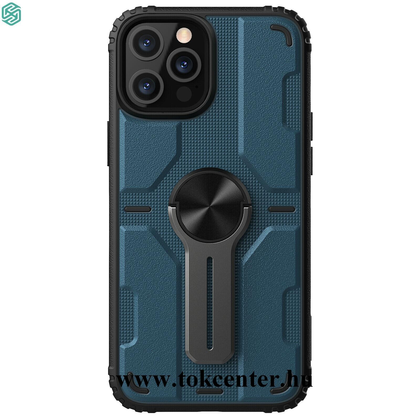 Apple iPhone 12 Pro Max NILLKIN MEDLEY defender műanyag telefonvédő (közepesen ütésálló, szilikon belső, kitámasztó, mágneses) KÉK