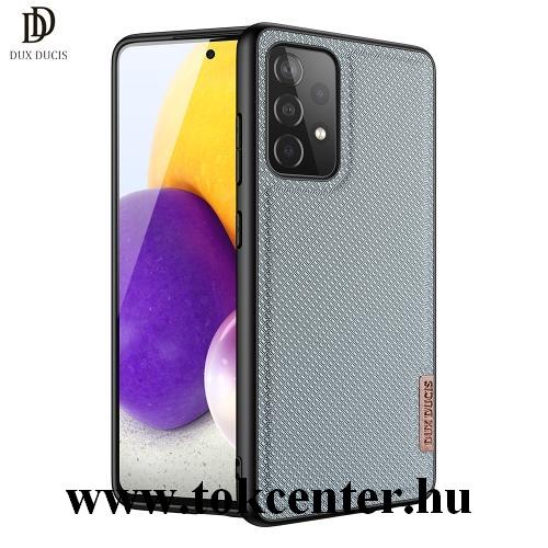 Samsung Galaxy A72 4G (SM-A725F) / Galaxy A72 5G (SM-A726F) DUX DUCIS FINO szilikon telefonvédő (műanyag belső, közepesen ütésálló, rács minta) SZÜRKE