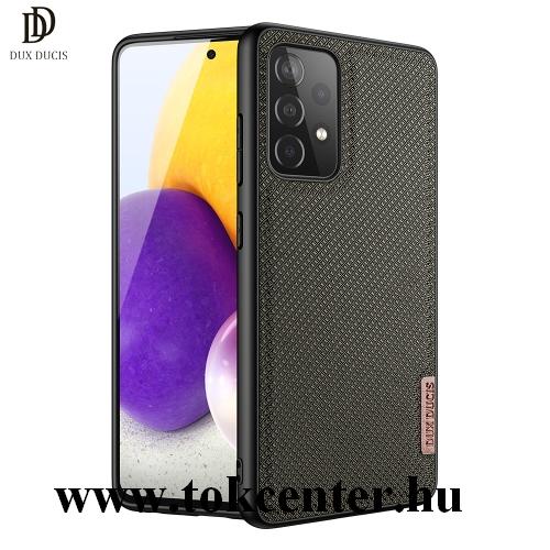 Samsung Galaxy A72 4G (SM-A725F) / Galaxy A72 5G (SM-A726F) DUX DUCIS FINO szilikon telefonvédő (műanyag belső, közepesen ütésálló, rács minta) BARNA