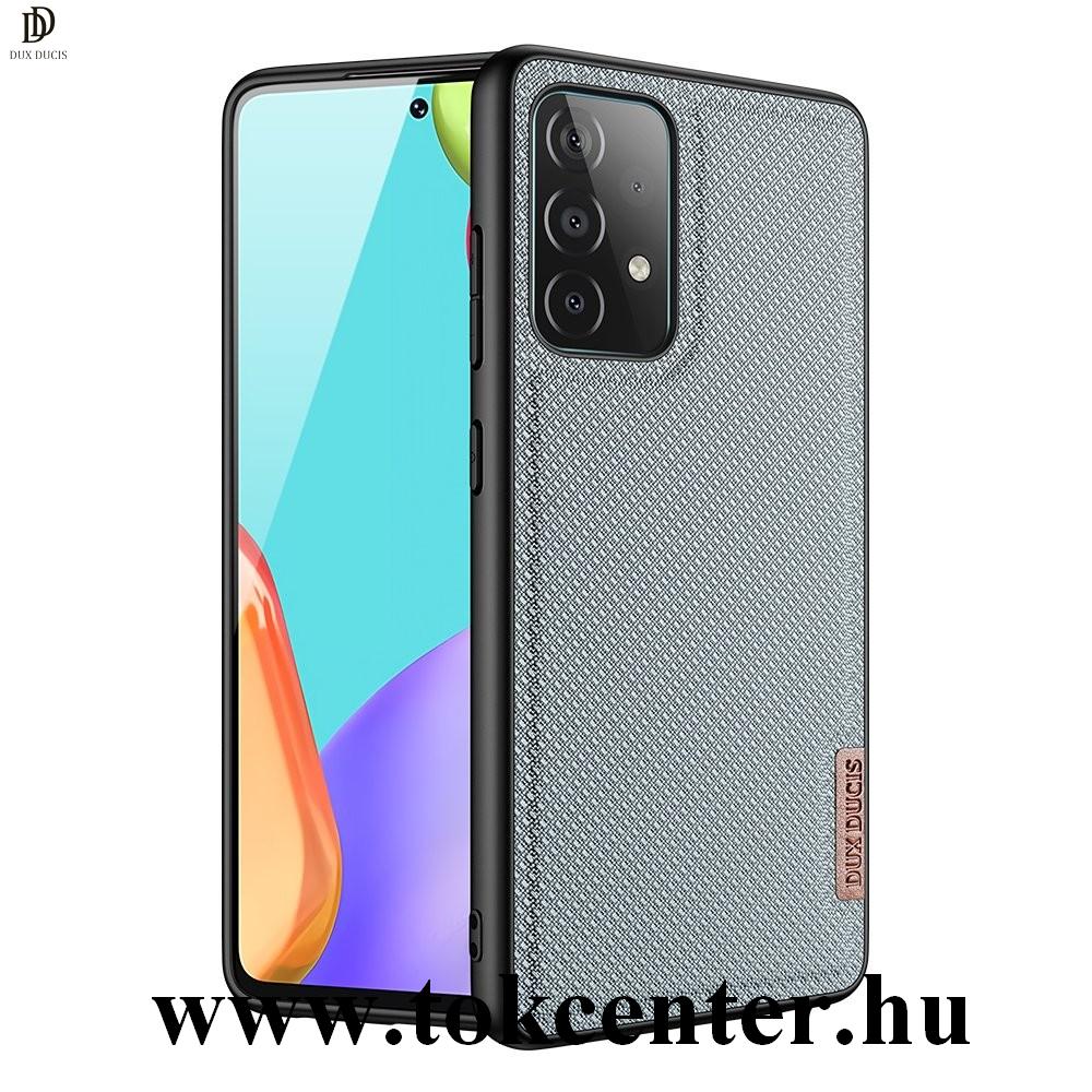 Samsung Galaxy A32 5G (SM-A326) DUX DUCIS FINO szilikon telefonvédő (műanyag belső, közepesen ütésálló, rács minta) SZÜRKE