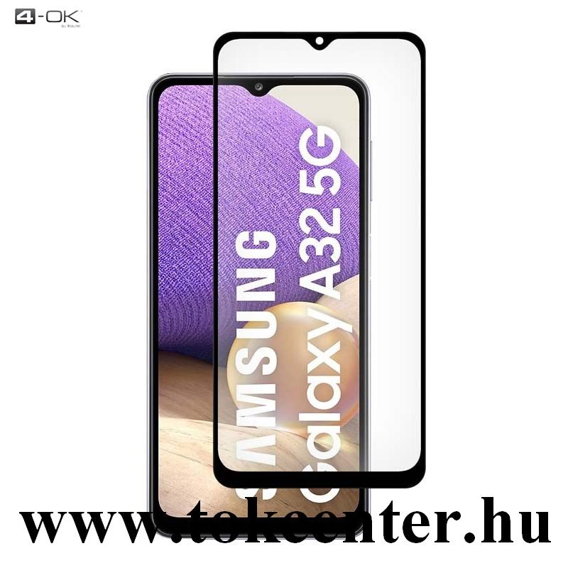Samsung Galaxy A32 5G (SM-A326) 4-OK képernyővédő üveg (3D full glue, íves, teljes felületén tapad, tok barát, karcálló, 9H) FEKETE