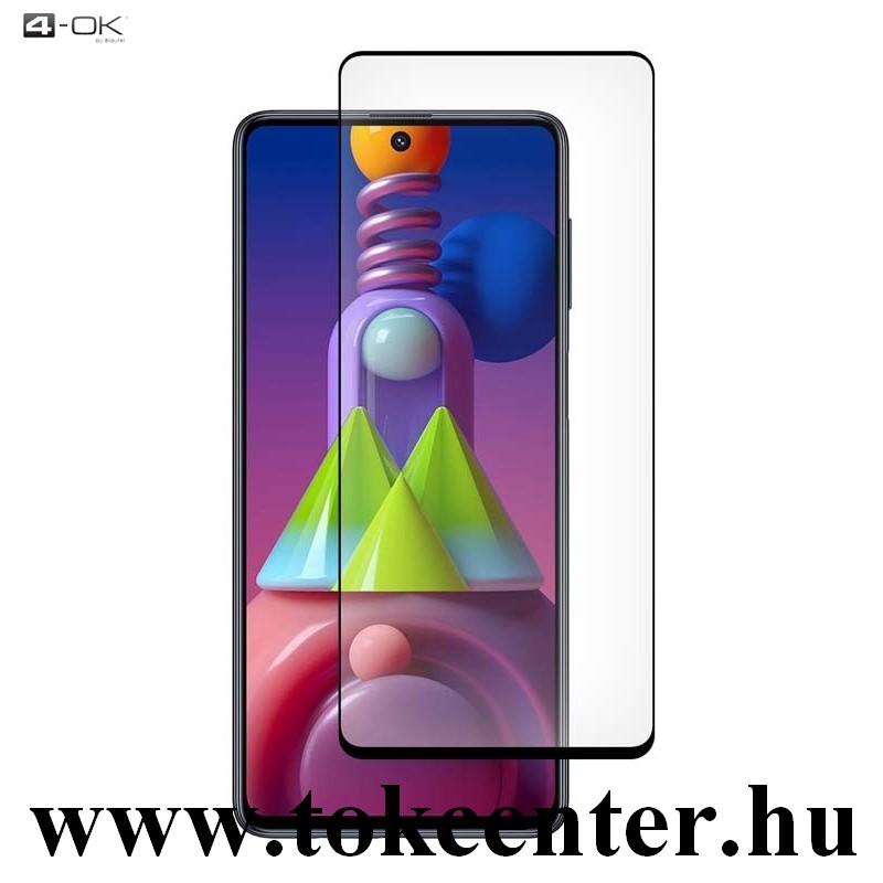 Samsung Galaxy M51 (SM-M515F) 4-OK képernyővédő üveg (3D full glue, íves, teljes felületén tapad, tok barát, karcálló, 9H) FEKETE