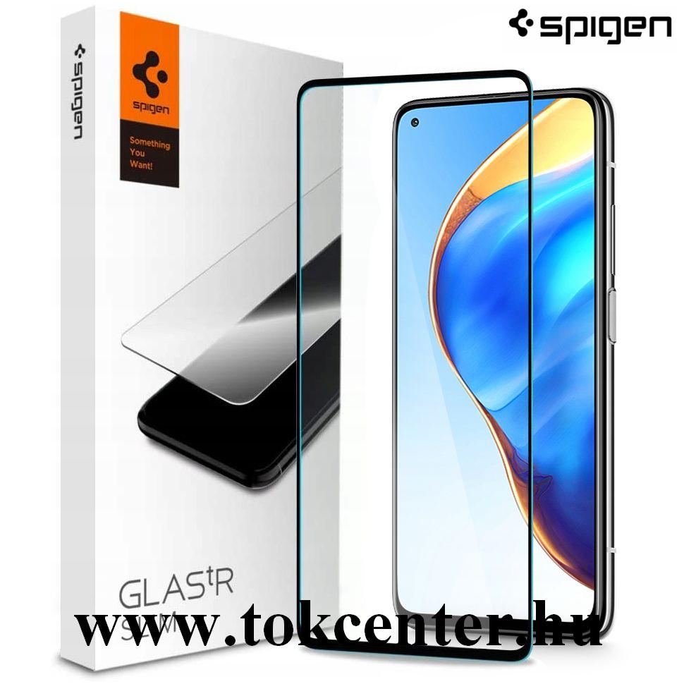 Xiaomi Mi 10T 5G / Xiaomi Mi 10T Pro 5G SPIGEN SLIM képernyővédő üveg (2.5D full cover, extra karcálló, ujjlenyomatmentes, tok barát, 0.33mm, 9H) FEKETE (AGL02736)