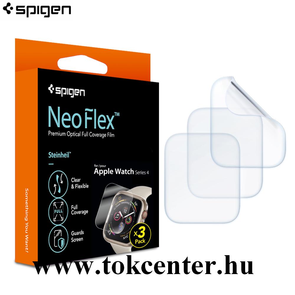 Apple Watch Series 4 40mm SPIGEN NEOFLEX képernyővédő fólia 3 db (full screen, íves részre, tok barát) ÁTLÁTSZÓ (061FL25575)