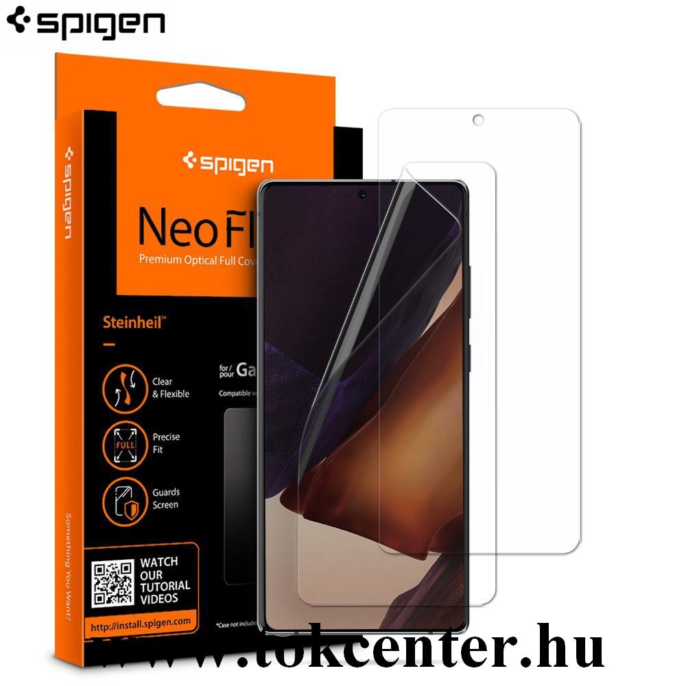 Samsung Galaxy Note 20 (SM-N980F) / Note 20 5G (SM-N981F) SPIGEN NEOFLEX képernyővédő fólia 2 db (full screen, íves részre, tok barát) ÁTLÁTSZÓ