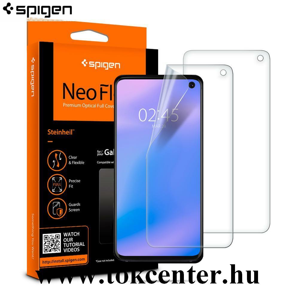 Samsung Galaxy S10 (SM-G973) SPIGEN NEOFLEX képernyővédő fólia 2 db (full screen, íves részre, tok barát) ÁTLÁTSZÓ (605FL25696)